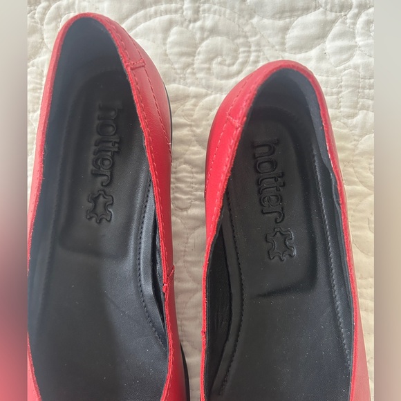 NWOT Hotter Robyn Red Ballet Slip On Shoe - Picture 3 of 9